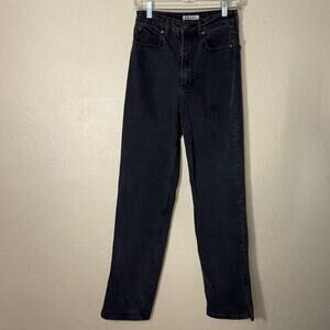 Motel rocks high rise black boot cut split leg jeans